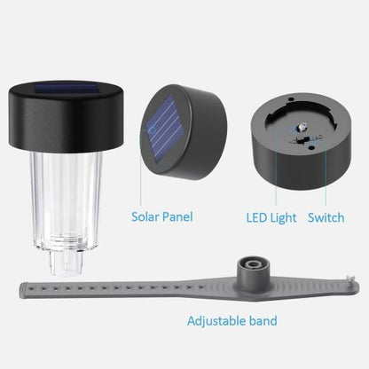 Solar Powered Waterproof Above Ground Pool Fence Lights Warm White Light Outdoor Framed Swimming Pool Fence Decorative LED Lights