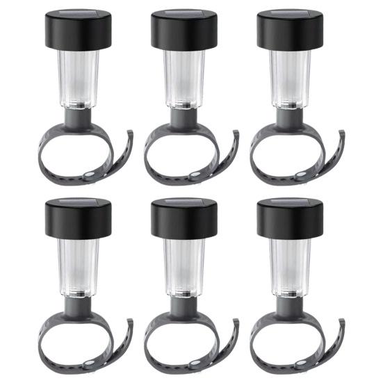 Solar Powered Waterproof Above Ground Pool Fence Lights Warm White Light Outdoor Framed Swimming Pool Fence Decorative LED Lights