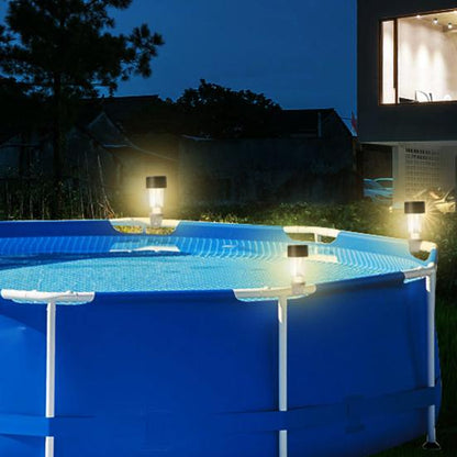 Solar Powered Waterproof Above Ground Pool Fence Lights Warm White Light Outdoor Framed Swimming Pool Fence Decorative LED Lights