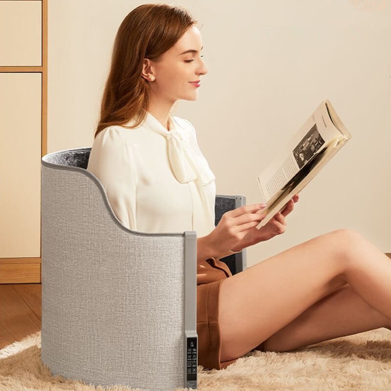 Foldable foot warmer with electric heater