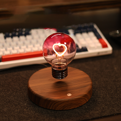 Magnetic Levitating Heart-Shaped Bulb Romantic Floating Light