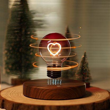 Magnetic Levitating Heart-Shaped Bulb Romantic Floating Light