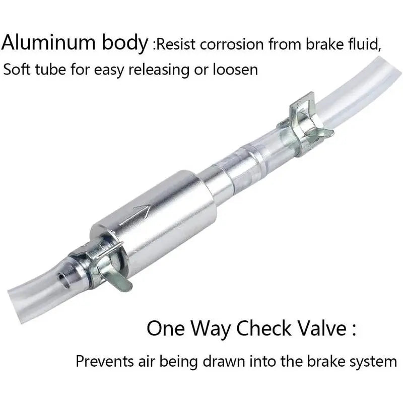 Brake Bleeder Hose - One Way Check Valve Tube Bleeding Tool Kit For Car Motorcyle Clutch