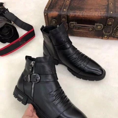 🔥Limited Time Offer 49% OFF🔥Italian Hand-embossed Zipper Martin Boots