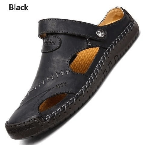 Large Size Soft Leather Men's Breathable Outdoor Sandals