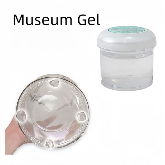 Museum glass and porcelain artwork display anti-vibration sunscreen fixing gel