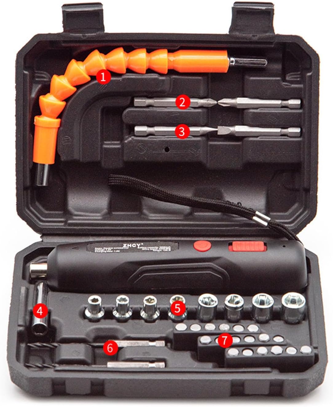 15-piece multifunctional household mini electric screwdriver and drill tool set