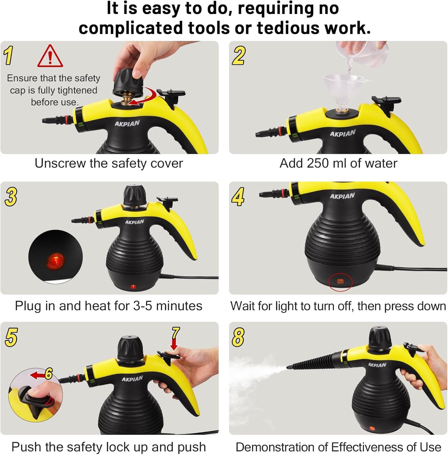 Handheld steam cleaner