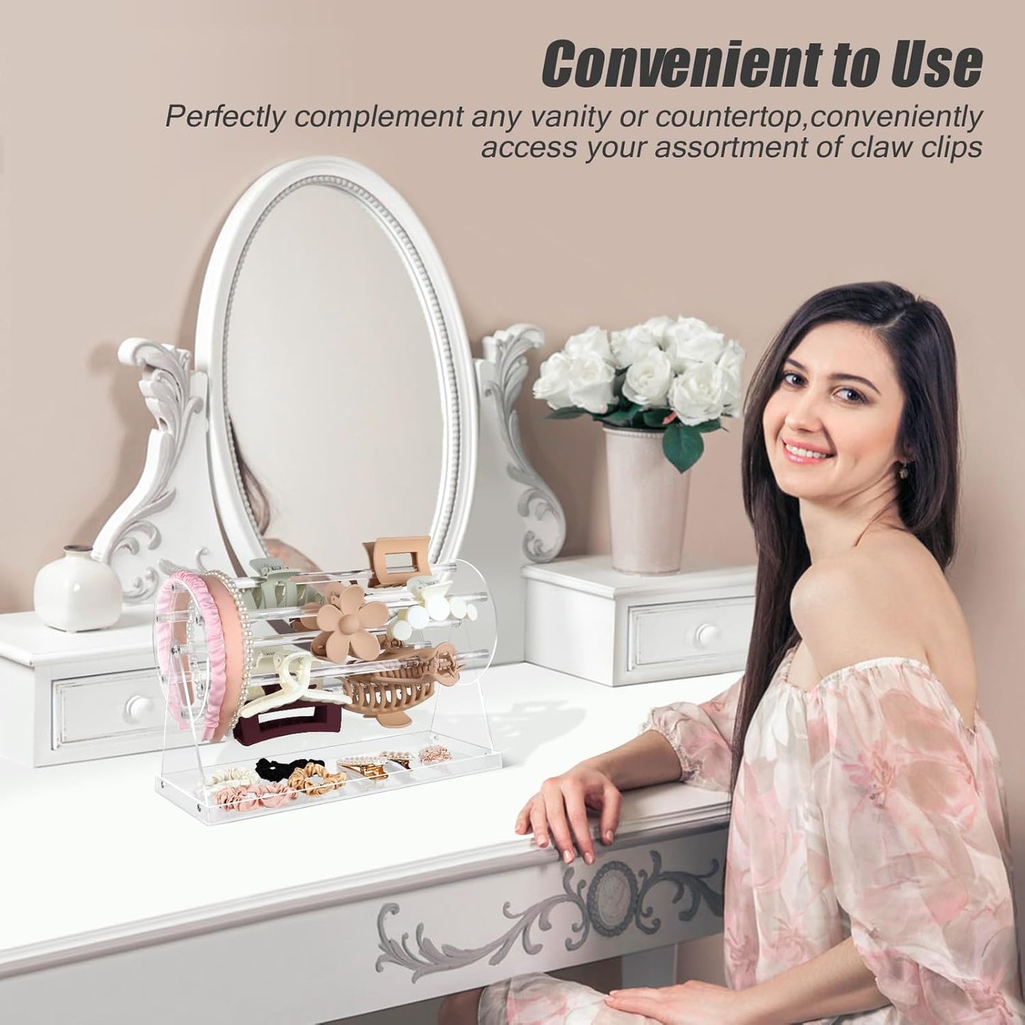 360-Degree Rotating Hair Clip Organizer