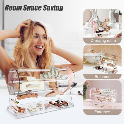 360-Degree Rotating Hair Clip Organizer