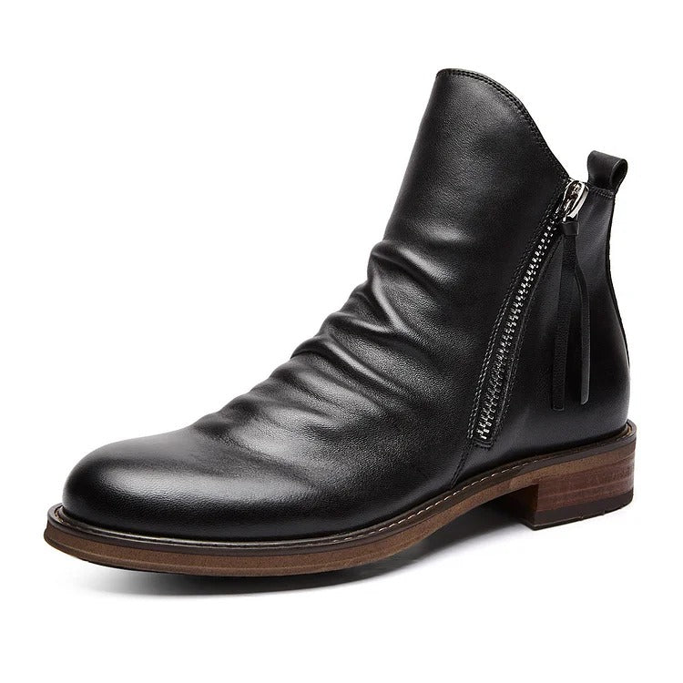 Men's Vintage Zipper Ankle Boots