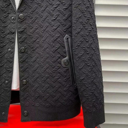 Knit Jacket with Suit Collar