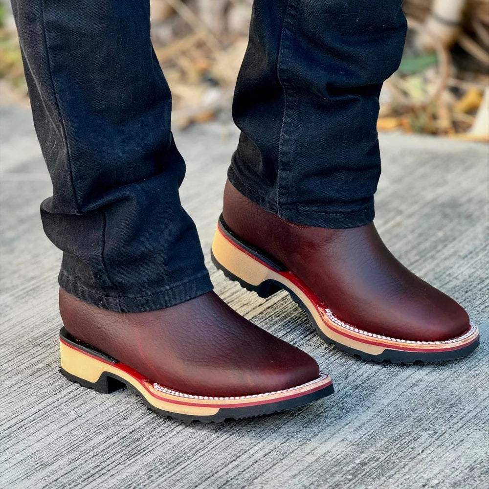 Wear-resistant handmade cowhide cowboy boots