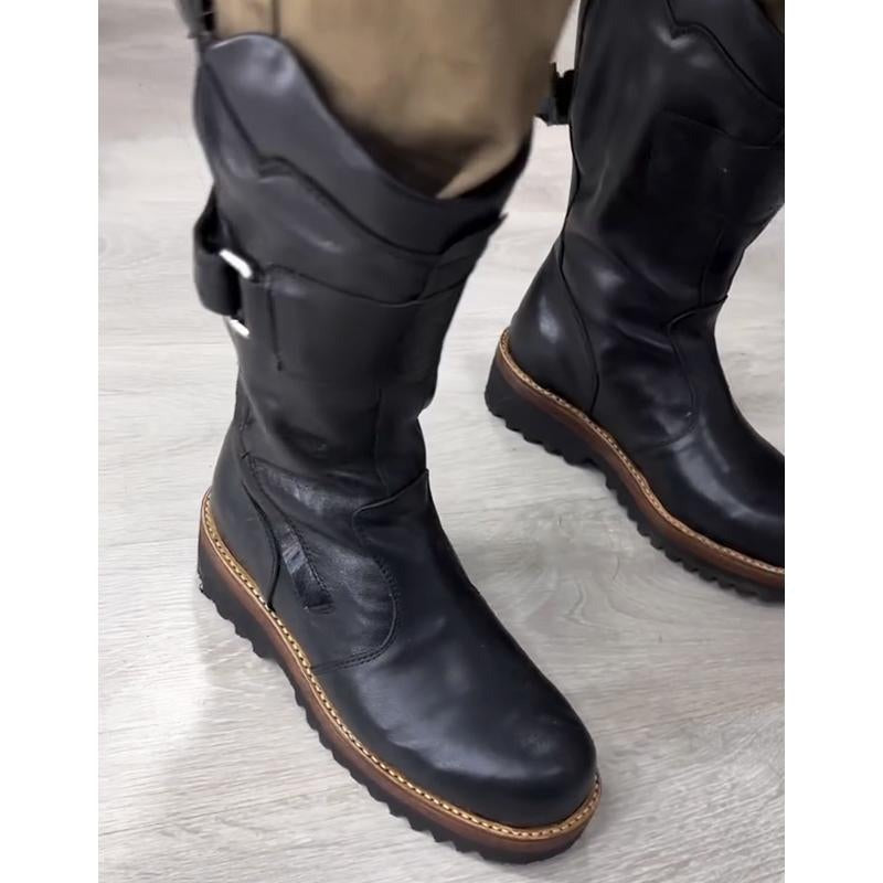 Men's new winter warm leather boots