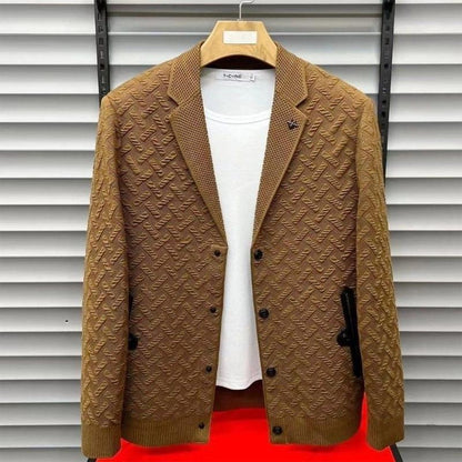 Knit Jacket with Suit Collar