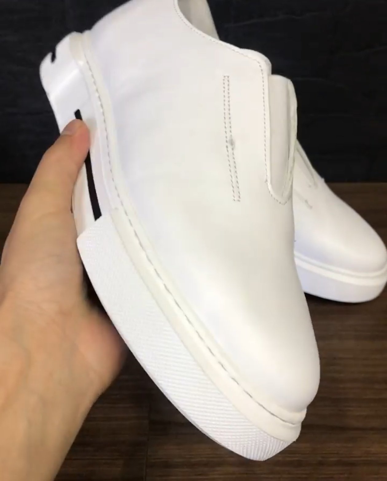 ✅High -quality Dedication✅Men's Classic White Genuine Leather Slip-On Casual Shoes