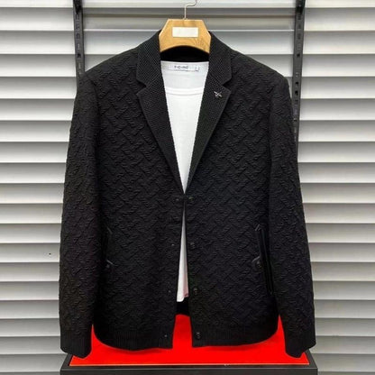 Knit Jacket with Suit Collar